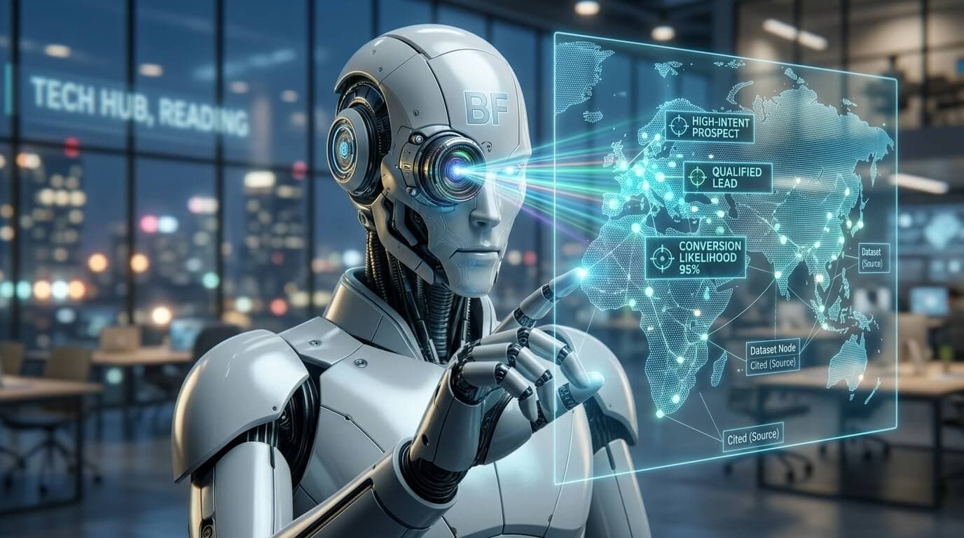 BuzFind Lead Hunter AI Agent scanning intent data to find high-value prospects