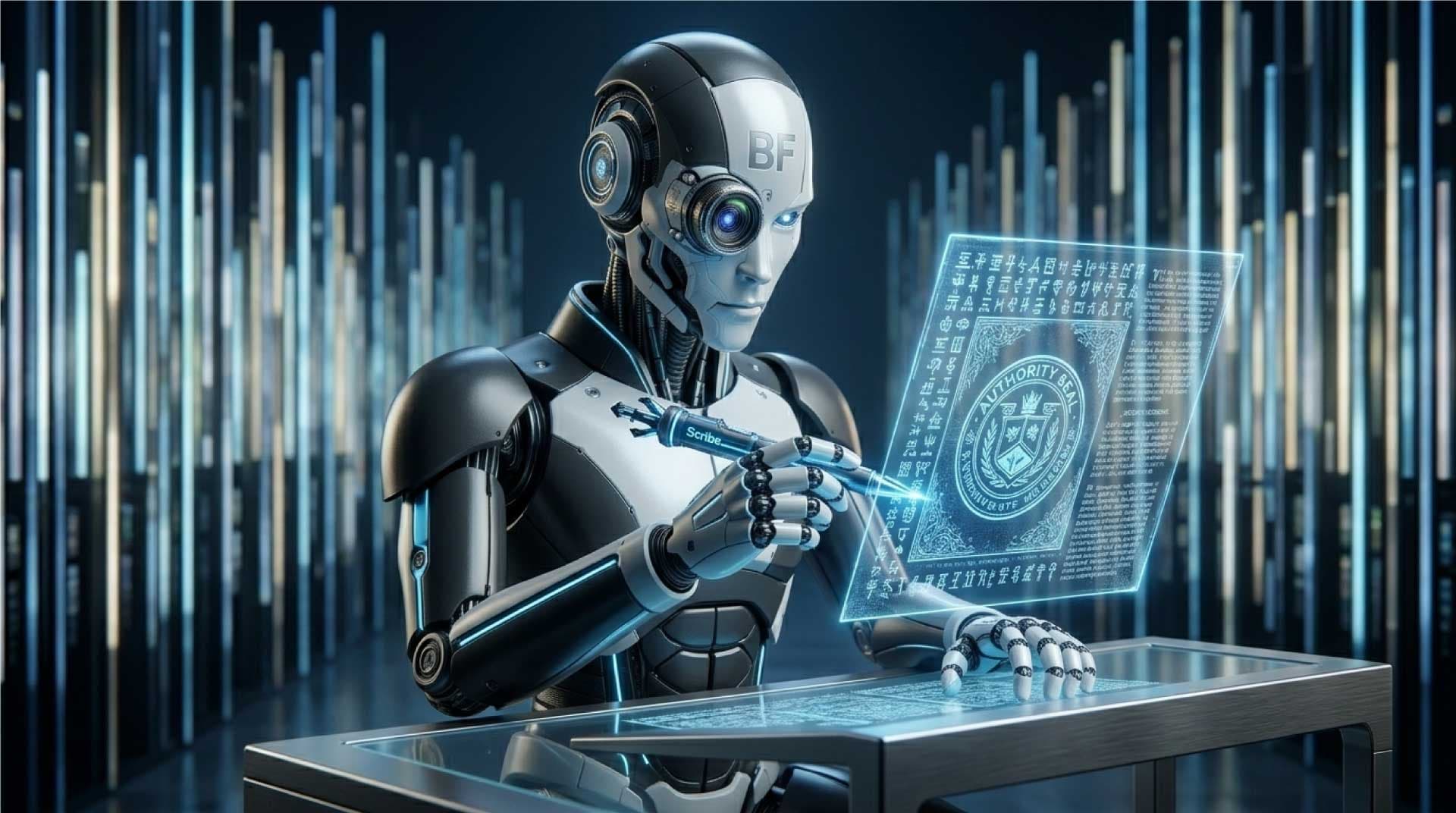 BuzFind AI Agent Authority Content Creator with BF insignia producing citable research, data studies, and expert guides that earn editorial mentions.
