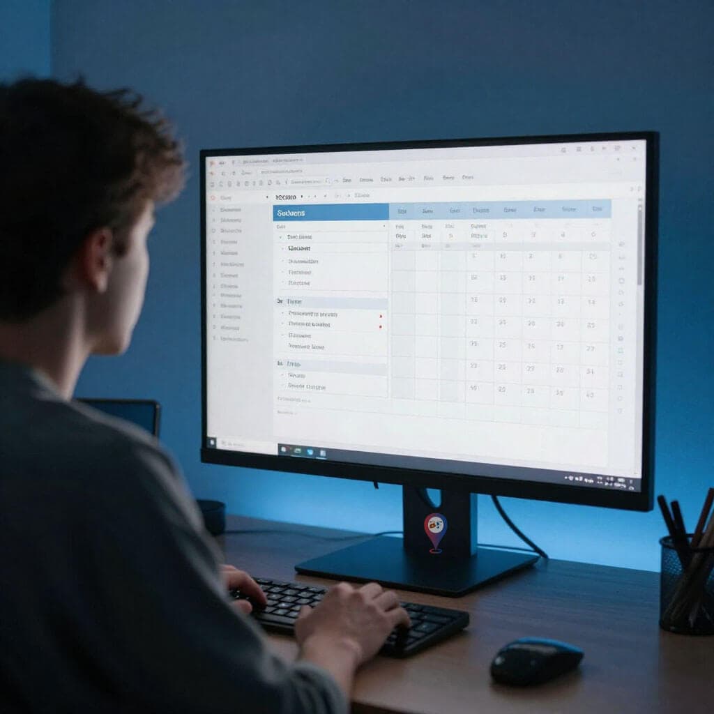 Content strategy planning board with SEO keywords and content calendar