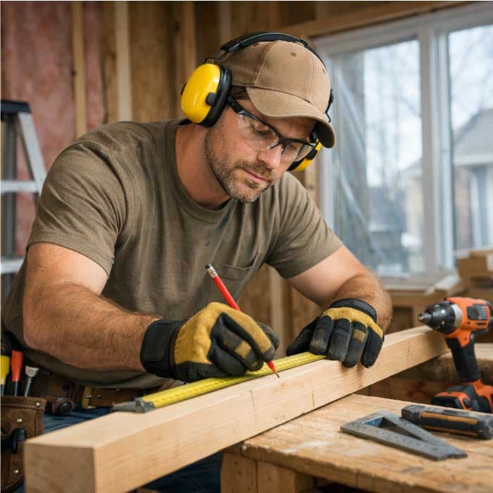 Contractor from Dunkirk, Indiana working on home renovation project