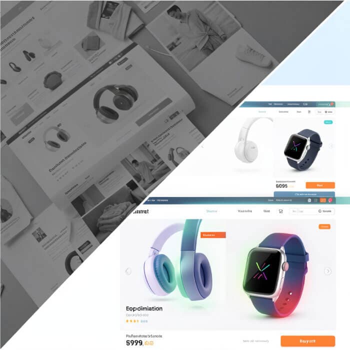 Product page optimization showing an optimized ecommerce product listing with SEO elements