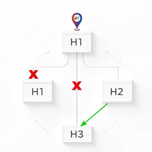 Heading optimization services showing SEO heading structure and HTML heading hierarchy optimization