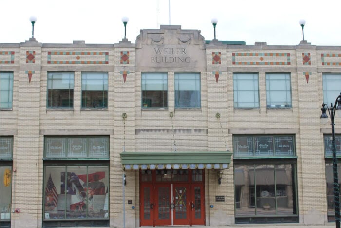 The Weiler Building in downtown Portland, Indiana, is a historically restored facility housing the John Jay Center for Learning. Located in Jay County, this venue is used for community meetings, events, and short-term leasing, having received recognition for its preservation.