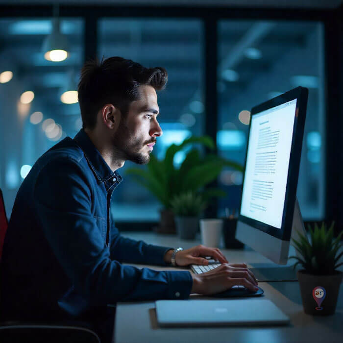 A professional content creator reviewing high-traffic blog analytics for a 2026 SEO strategy.