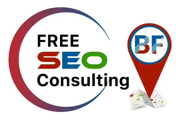 Image showcasing a "Free SEO Consultation" offer by BuzFind Affordable SEO Company