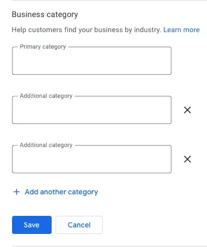 Choose a Google My Business Category
