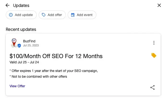 Utilize Google Posts to further optimize your GMB profile
