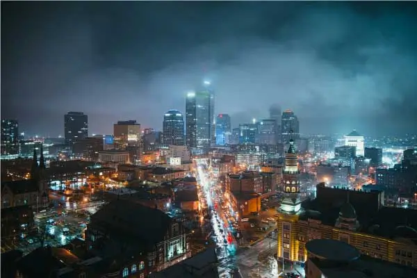 Indy Skyline with Monument Circle - Where Local Business Success Meets Indianapolis SEO Excellence