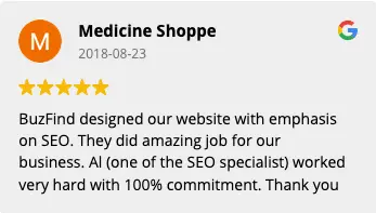 Medicine Shoppe Google Review
