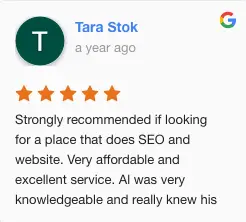 BuzFind Google Review by Tara Stock
